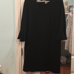 Chicos classic black dress with peplin sleeve